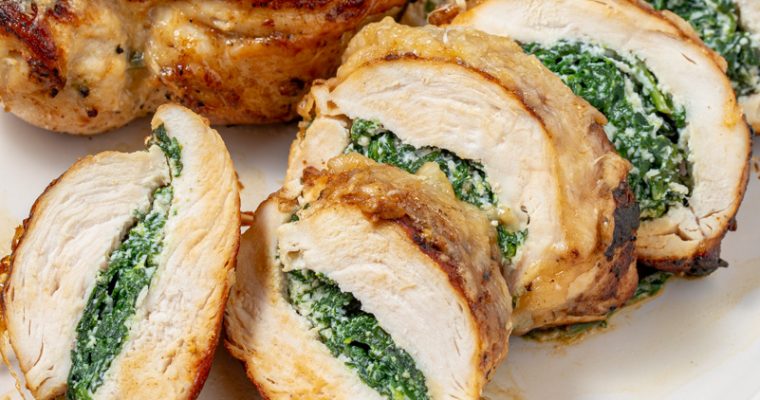 Ricotta and Spinach Stuffed Chicken Breasts